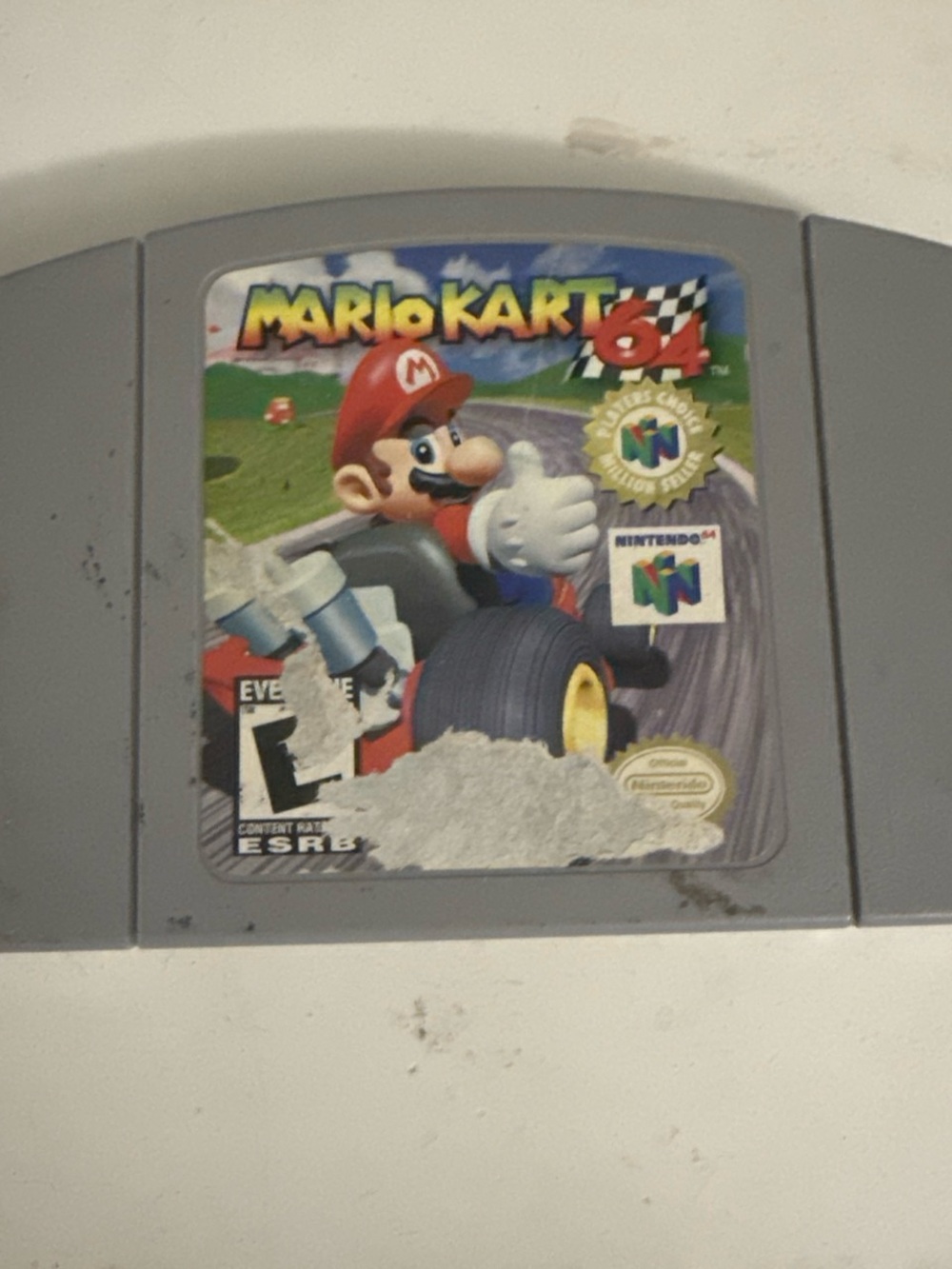Nintendo Mario Kart 64 Cartridge - Gray with Colorful Label